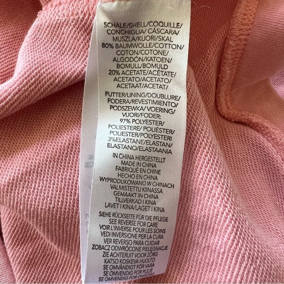 Milly Marianne pleated shoulder crossback sweatshirt pink 13526 - Picture 15 of 16